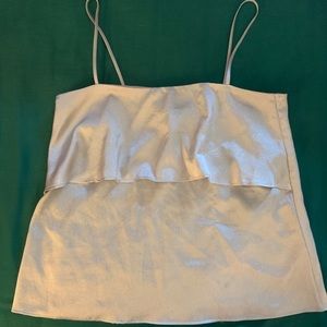 H&M satin silver tank top